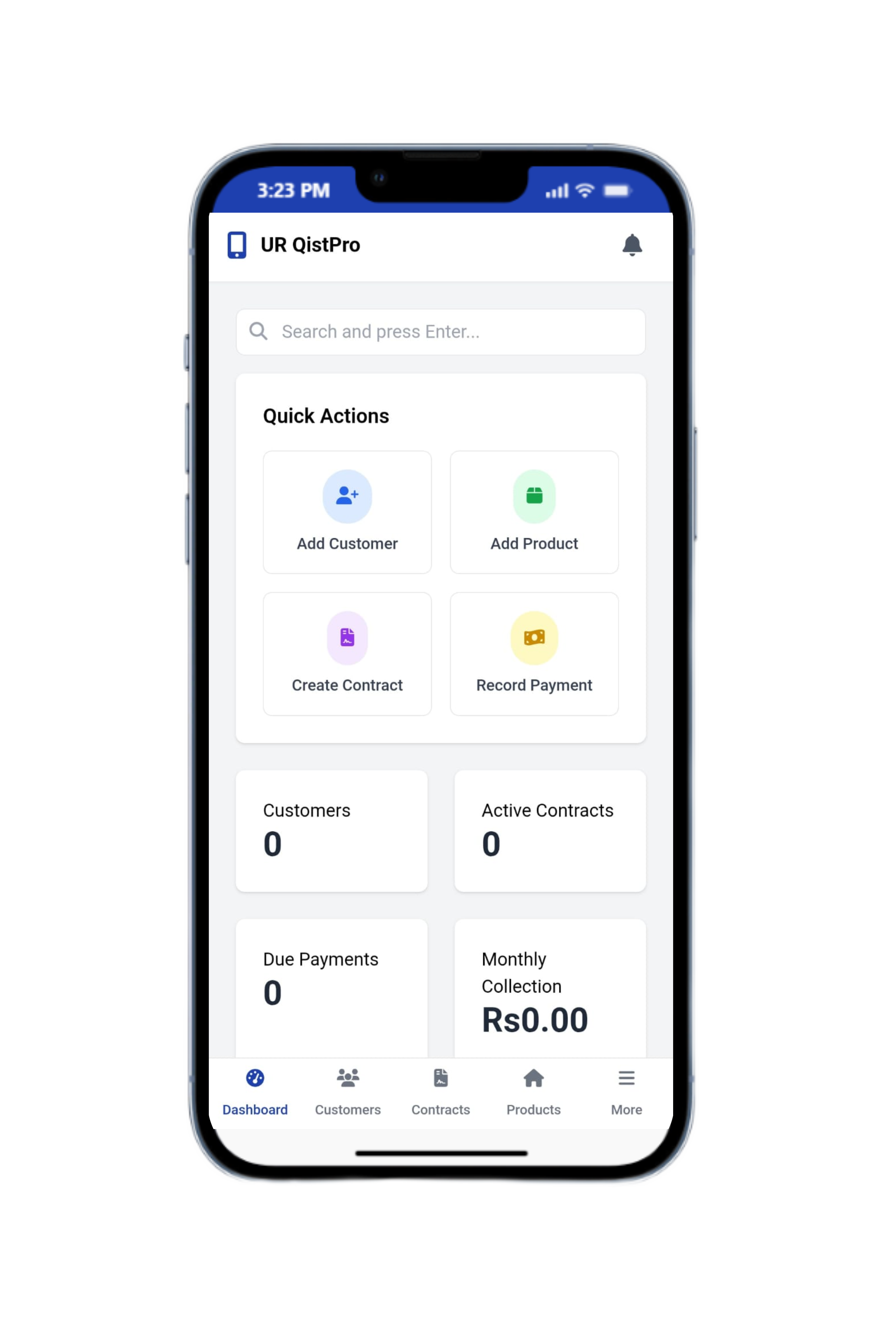 UR QistPro Business App on mobile