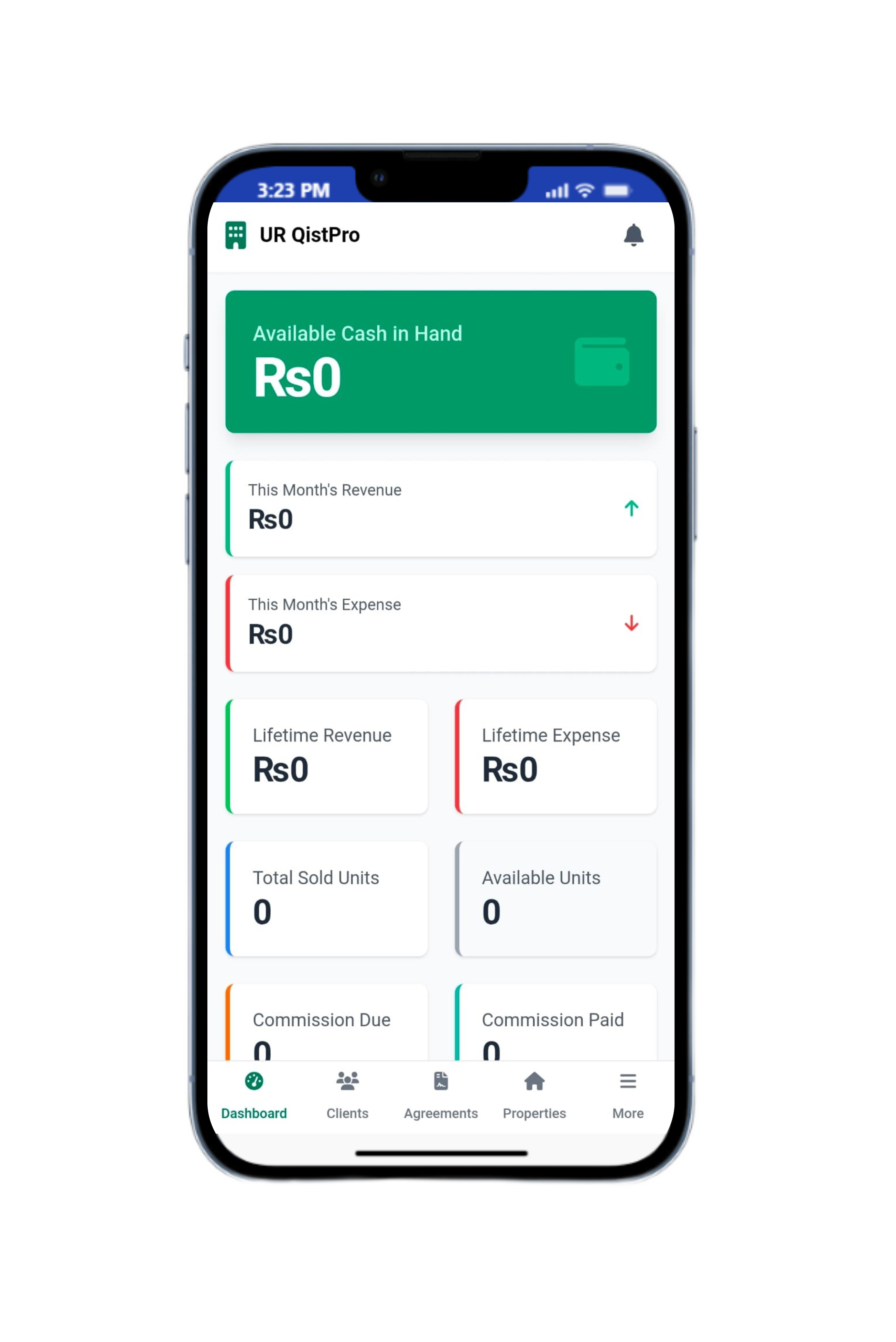 UR QistPro Real Estate App on mobile