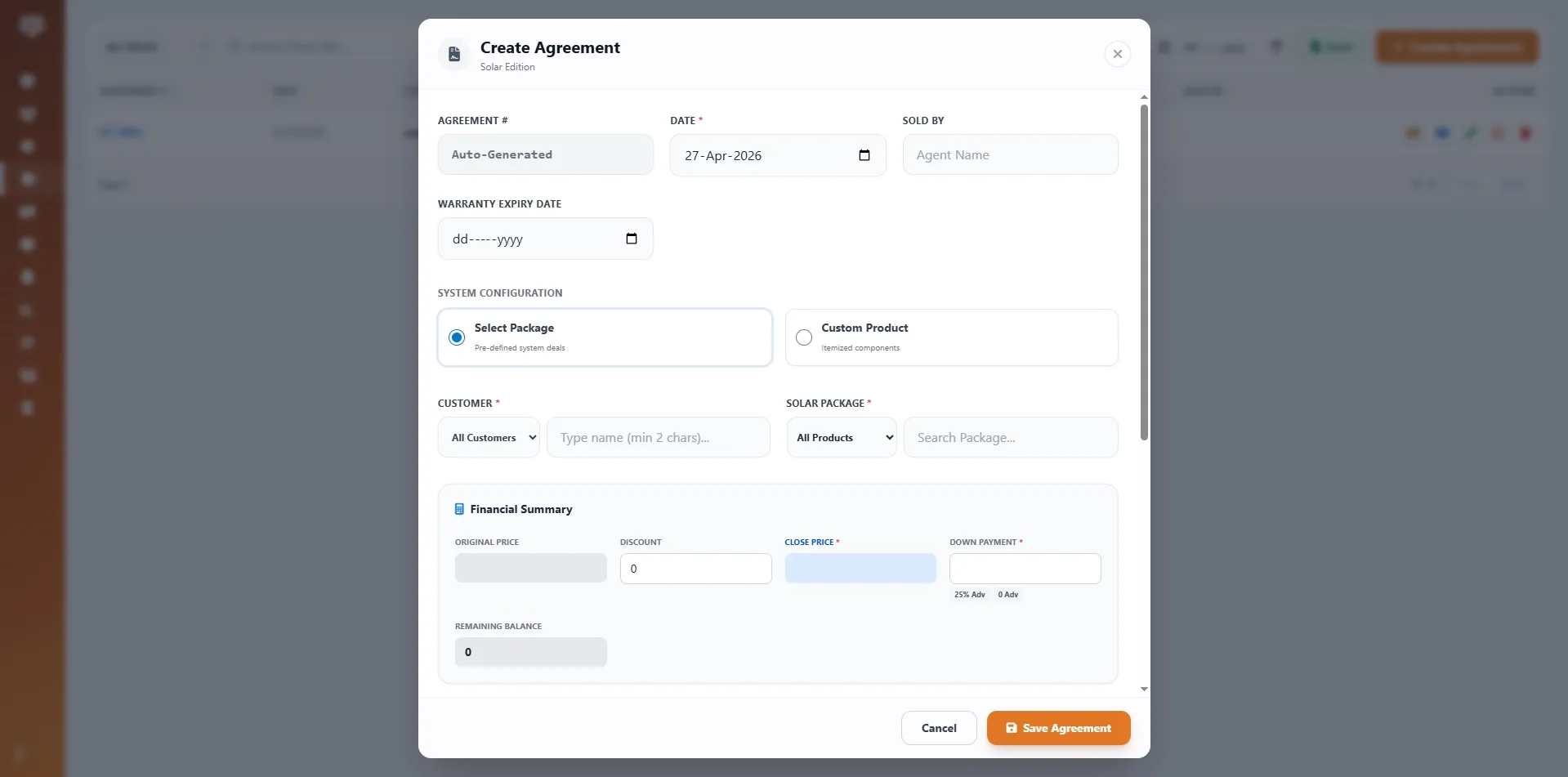 Solar Installment Agreement and PDF Contract Generator